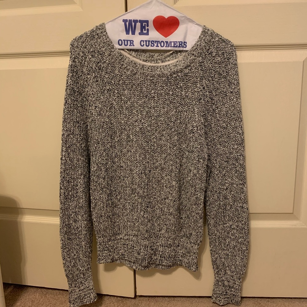 Free People Black and White Sweater